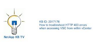 How to troubleshoot HTTP 403 errors when accessing VSC from within vCenter