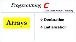 arrays in c programming | declaration and initialization |