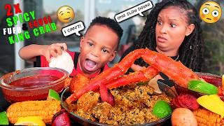 SPICY KING CRAB FUFU & EGUSI SOUP SEAFOOD MUKBANG