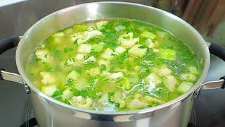 Vegetable soup that burns belly fat! My mom lost 25 kg in a month. Zucchini soup recipe.