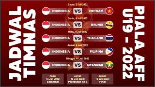 JADWAL PIALA AFF U19 || Timnas Indonesia U19 2022 di Indonesia