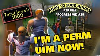 [osrs]F2P UIM Progress Vid #29 - 600 PLUS HOURS AS A F2P UIM!!