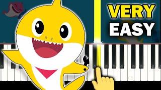 BABY SHARK Song - VERY EASY Piano tutorial