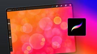 How to Make an Abstract Bokeh Wallpaper in Procreate for iPad Tutorial