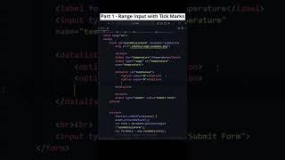 Master HTML Input Type Range with Tick Marks! #htmlform #codewithmayur
