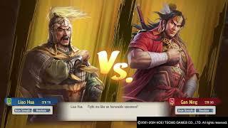 ROMANCE OF THE THREE KINGDOMS 8 REMAKE: Liao Hua VS Gan Ning