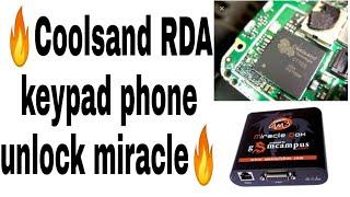 Pin lock reset coolsand RDA Miracle | Keypad phone unlock | Coolsand cpu unlock | Rda cpu unlock.