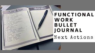 Functional Planning Work Bullet Journal Next Actions