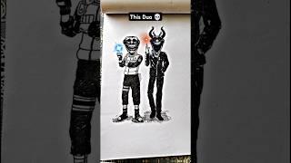 Kakashi & Gojo  Speed Drawing StickMan #shorts #anime #drawing #kakashi #gojo