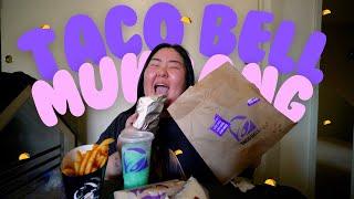 TACO BELL MUKBANG 먹방 EATING SHOW! + Grilled Cheese Burrito & Cantina Crispy Tacos | MONDAY MUNCHIES