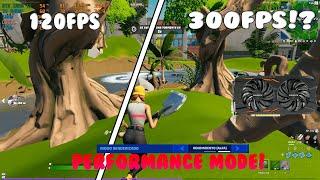 New PERFORMANCE Mode in FORTNITE · GTX 1050 Ti · 1080p 300 FPS !?