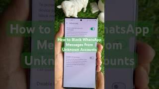 How to Block WhatsApp Messages from Unknown Accounts #shorts #youtubeshorts