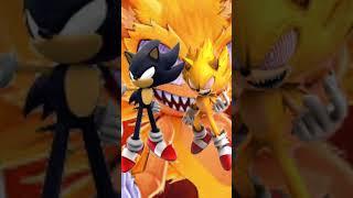 dark sonic & super sonic vs sonic fleetway