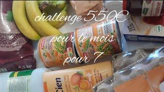 Challenge 550€ budget courses pour le mois de janvier pour 7 personnes