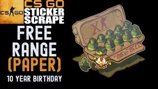 CSGO - Sticker | Free Range - Scrape - Counter Strike (Easter Egg)