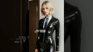 Wow what a transformation!! #latex #girlboss #catsuit #latexsuit #model #aiart