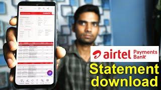 Airtel payment bank statement kaise nikale || how to download Airtel payment bank statement