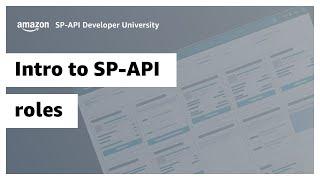 Intro to SP-API roles