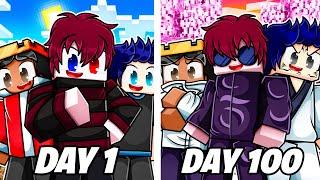 We Survived 100 Days In Trio JUJUTSU KAISEN Minecraft (3 Friends)