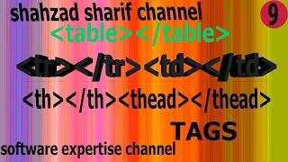 how we use TABLE THEAD TR TH and TBODY TD tags | software expertise