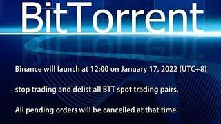 Binance support the BitTorrent BTT token migration redenomination and renaming plan.