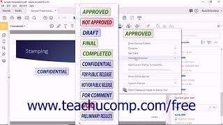 Acrobat Pro DC Stamping and Creating Custom Stamps - Adobe Acrobat Pro DC Training Tutorial Course