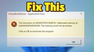 How to Fix The Memory Could Not Be Written Error