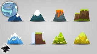 A set of simple mountains. Speed art in Inkscape.