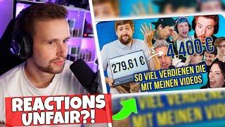 REACTIONS UNFAIR?! | DAS verdienen Reaction-YouTuber mit SEINEN Videos | dieserkingphil reagiert