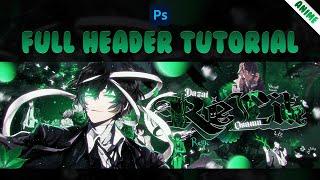How to make *THE BEST* 3d Text Anime Header in PHOTOSHOP (2022) | FREE PSD AT 200 LIKES