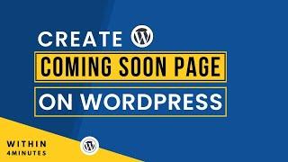 How To Create A Coming Soon Page On WordPress With A Free Plugin 2024 | Coming Soon Plugin WordPress