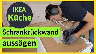 Ikea Metod Küche Unterschrank für Anschlüsse aussägen