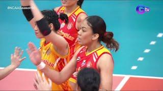 NCAA Season 98 WVB: The Lady Stags are on a 7-0 run to tie the set!