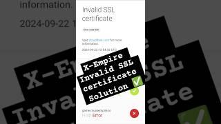 Musk Empire Invalid SSL certificate Error Solution  : How to Solve Invalid SSL certificate Problem