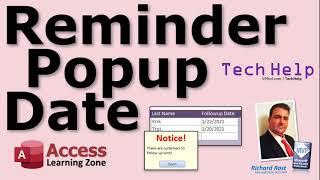 Reminder Popups Part 2: Create Popup Reminders Based on a Date in Microsoft Access