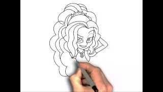 How to draw Adagio Dazzle Human Equestria Girls My little pony