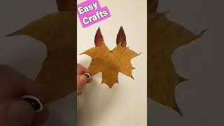 Осенние поделки из листьев ЛИСА Craft Ideas DIY