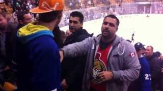 Fight Drunk Leafs fan vs Ottawa fan end of game