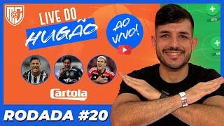 DICAS CARTOLA FC 2024 | #20 RODADA | LIVE DO HUGÃO