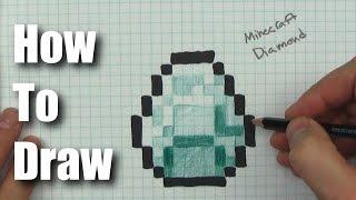 How to Draw a Minecraft Diamond - Step by Step