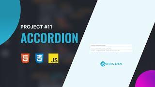 Simple html css javascript project for beginner make an Accordion