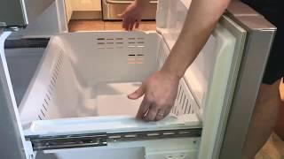 How to remove the basket in the freezer of an RF Samsung refrigerator freezer