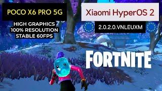 FORTNITE MOBILE GAMEPLAY ON NEW HYPEROS 2 (GLOBAL) | POCO X6 PRO 5G