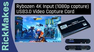 Rybozen 4K Input (1080p capture) USB3.0 Video Capture Card