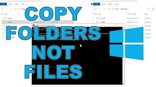 Copy folder structure without files in Windows