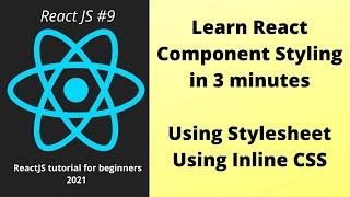 Styling Components in React with Stylesheet and with Inline CSS: Part 9