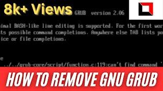 How to remove gnu grub version 2.06 message