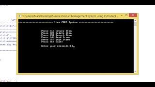 Item CRUD System in C