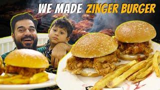 Lets make Yummy Zinger Burger at home | Mustafa Hanif