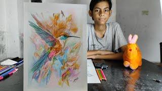  Realistic Bird Drawing | Pencil Colour | @ArnabArts83 